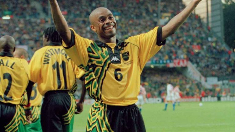 Jamaica 1998 World Cup home jersey Jean-Yves Ruszniewski/Corbis/VCG via Getty Images