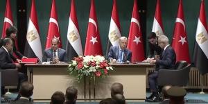 الرئيس السيسي وإردوغان يشهدان التوقيع على مذكرات تفاهم بين البلدين