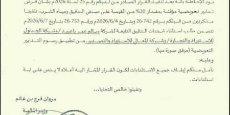 وثيقة رسمية تطالب بإيقاف استثناءات الدقيق.. واتهامات بتحركات لإفشال القرار وتهديد الأمن الغذائي