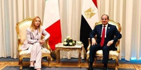 الرئيس السيسي ورئيسة وزراء إيطاليا يؤكدان ضرورة إنهاء النزاعات بالحوار والوسائل السلمية