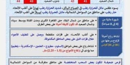 الأرصاد تحذر: اليوم الخميس 23 يوليو 2026 ذروة الموجة الحارة وارتفاع قياسي في الحرارة