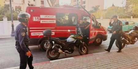 دراجة نارية تصدم شرطيا أمام القنصلية الإسبانية بطنجة وتستنفر الأمن(صور)
