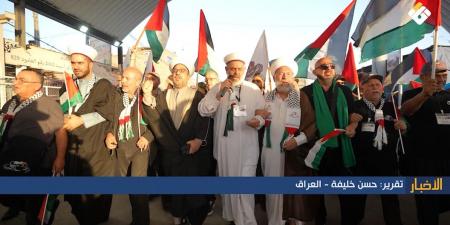 تقرير مصور | على طريق كربلاء.. مسيرة لأنصار القدس تؤكد مركزية القضية الفلسطينية