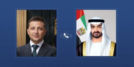 رئيس الدولة والرئيس الأوكراني يبحثان خلال اتصال هاتفي تعزيز علاقات التعاون بين البلدين والتطورات الإقليمية