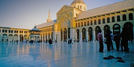 حريق في الجامع الأموي بدمشق