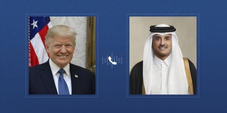 أمير قطر يبحث هاتفياً مع الرئيس الأميركي جهود خفض التصعيد بين واشنطن وطهران
