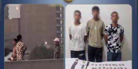 الداخلية تضبط 3 عاطلين ظهروا في فيديو على الدائري بحوزتهم أسلحة ومخدرات