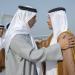 منصور بن زايد وعبدالله بن زايد يقدمان التعازي إلى أمير قطر في وفاة حمد بن خليفة آل ثاني