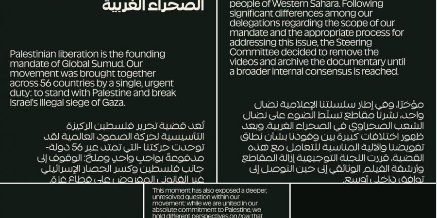 بوسحابة يكتب: بيان "أسطول الصمود" يفضح توظيف القضية الفلسطينية للنيل من الوحدة الترابية للمغرب