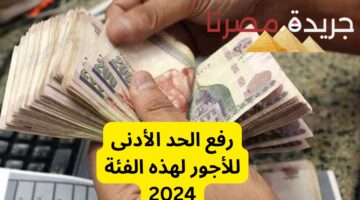 رفع الحد الأدنى للأجور لهذه الفئة 2024