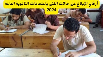 أرقام الإبلاغ عن حالات الغش بامتحانات الثانوية العامة 2024 20240622 124151 ٠٠٠٠