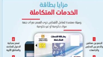 الحالات المستفيدة من بطاقة الخدمات المتكاملة للمعاقين