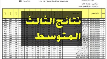 نتائج الثالث المتوسط 2023 كركوك بالرقم الامتحاني pdf موقع نتائجنا وموقع وزارة التربية العراقية