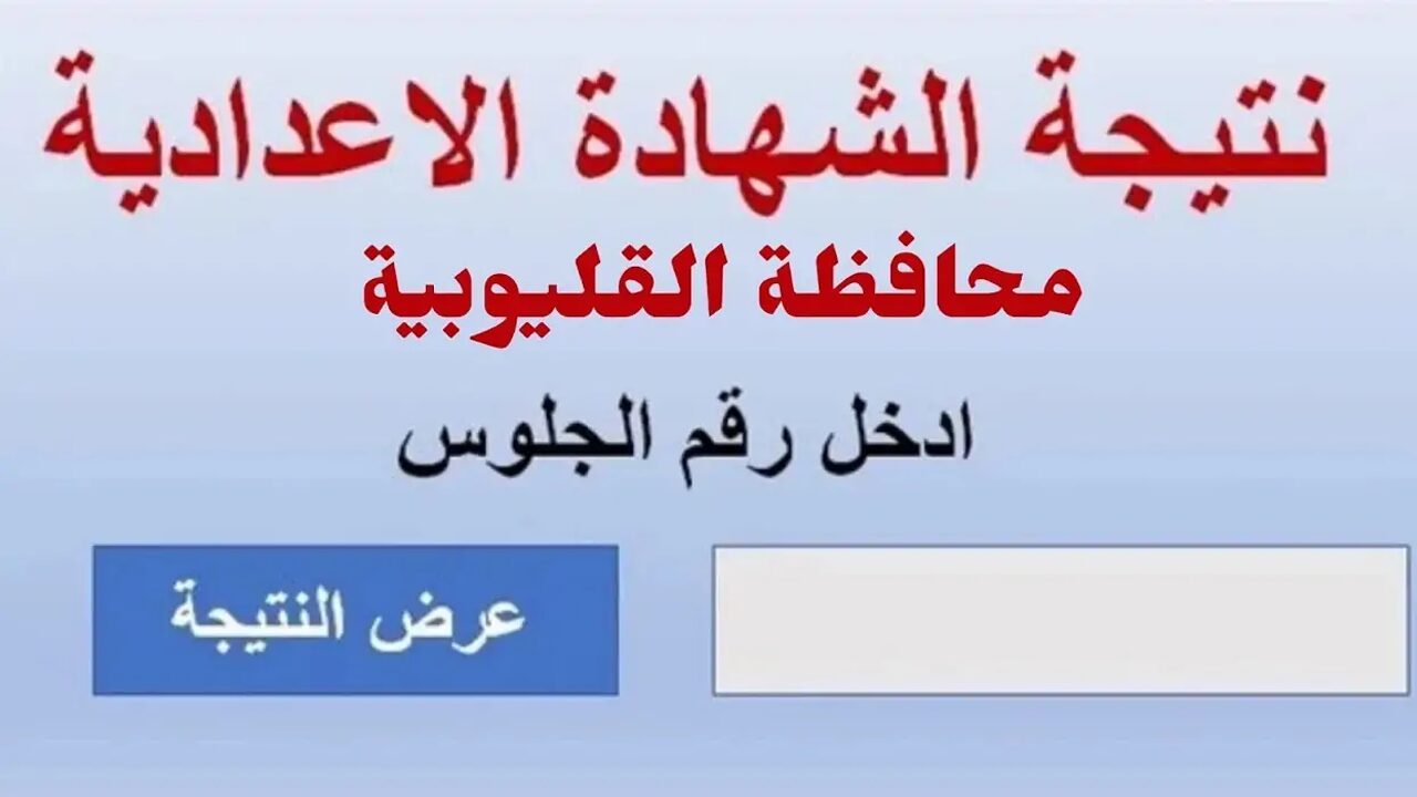 بالاسم.. استعلم عن نتيجة الشهادة الإعدادية في محافظة القليوبية 2024