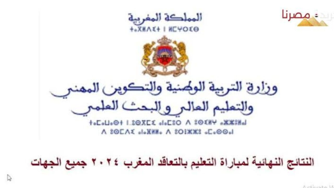 النتيجة النهائية لمباراة توظيف الأساتذة 2024 في المغرب تفاصيل