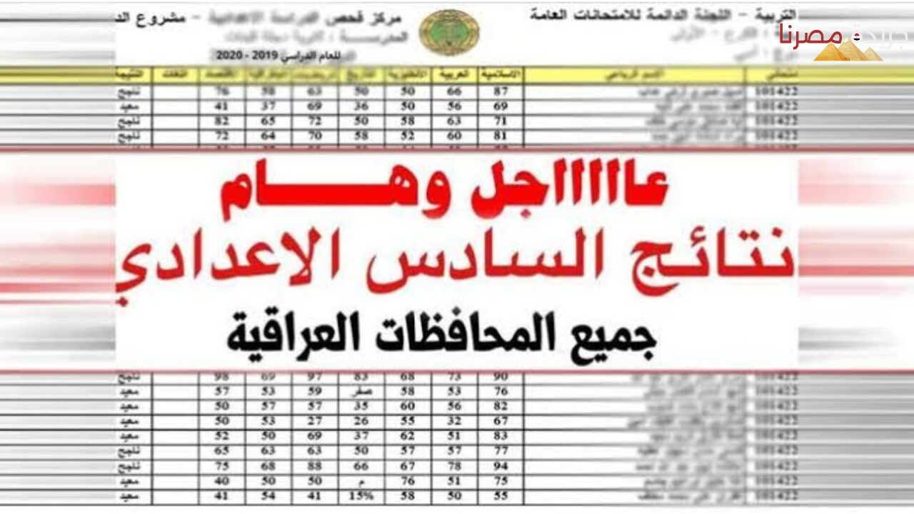 نتائج السادس الإعدادي للشعبة العلمية والأدبية 2024 عبر موقع نتائجنا في عموم العراق