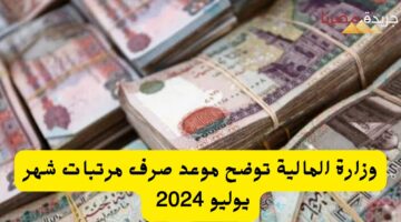 وزارة المالية توضح موعد صرف مرتبات شهر يوليو 2024