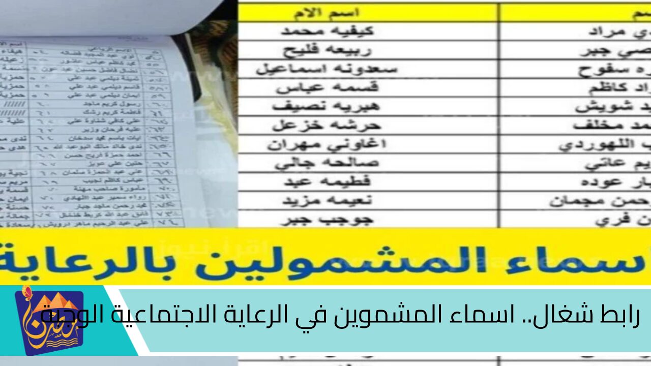 رابط شغال.. اسماء المشموين في الرعاية الاجتماعية الوجبة الأخيرة 2024 عبر spa.gov.iq