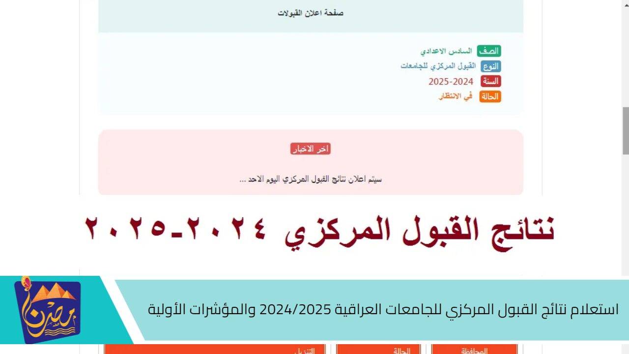 “خطوة بخطوة”.. استعلام نتائج القبول المركزي للجامعات العراقية 2024/2025 والمؤشرات الأولية للقبول