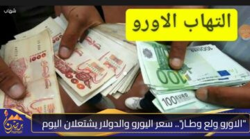 الاورو ولع وطـار . سعر اليورو والدولار يشتعلان اليوم