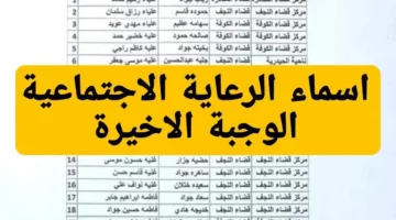 خطوات الاستعلام عن أسماء المشمولين بالرعاية الاجتماعية الوجبة الأخيرة 2024