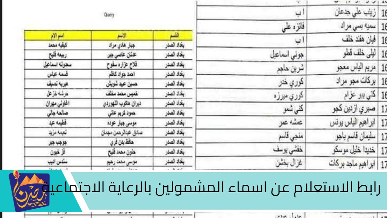 “وزارة العمل” تحدد رابط الاستعلام عن اسماء المشمولين بالرعاية الاجتماعية 2024 وشروط استحقاق الدعم