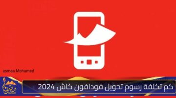 كم تكلفة رسوم تحويل فودافون كاش 2024