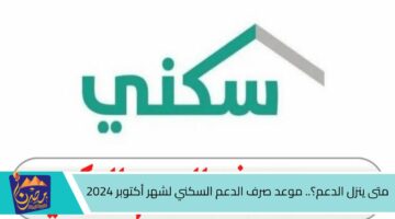 متى ينزل الدعم؟. موعد صرف الدعم السكني لشهر أكتوبر 2024