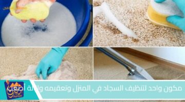 مكون واحد لتنظيف السجاد في المنزل وتعقيمه وإزالة أصعب البقع والاصفرار بطريقة مذهلة الآن