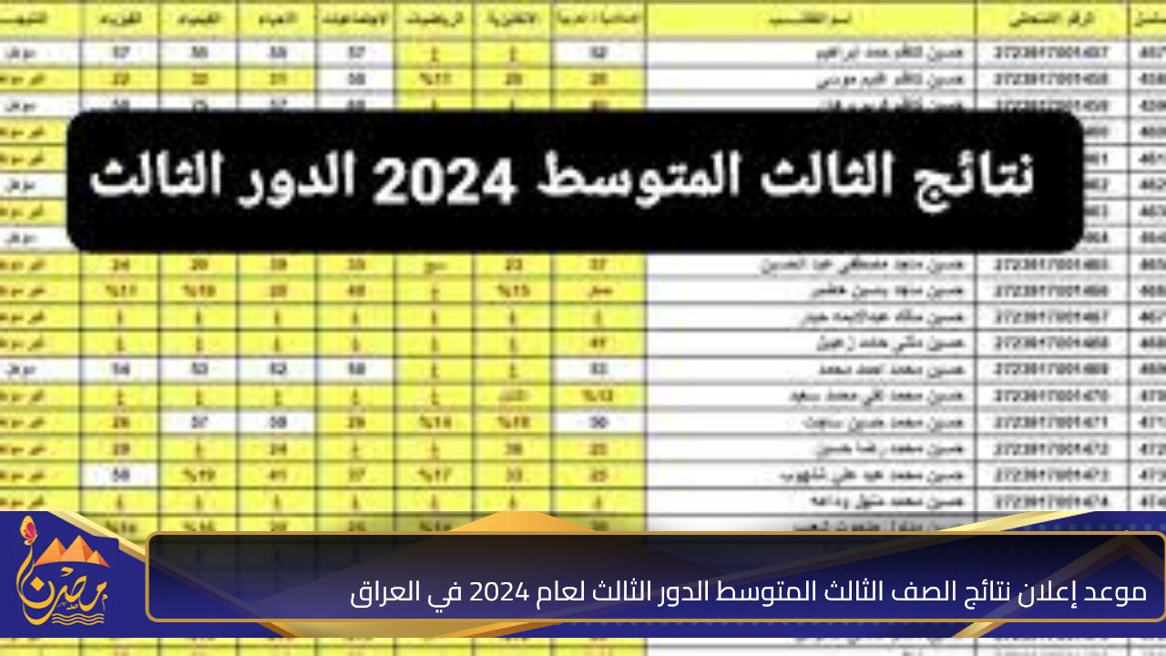 أيام وينتهي الإنتظار.. موعد إعلان نتائج الصف الثالث المتوسط الدور الثالث 2024 في العراق ورابط الاستعلام بالرقم الامتحاني